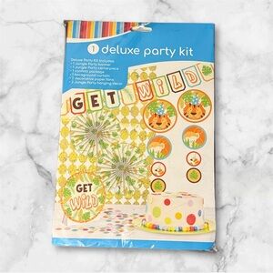 Deluxe Party Kit - Jungle Theme with Multicolor Decorations